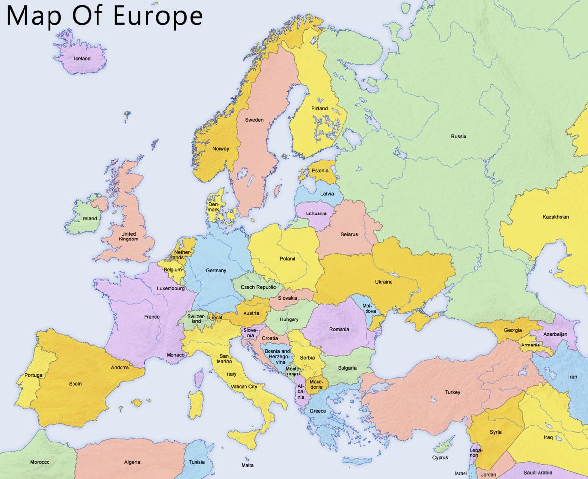 Carte de Chypre et les pays environnants