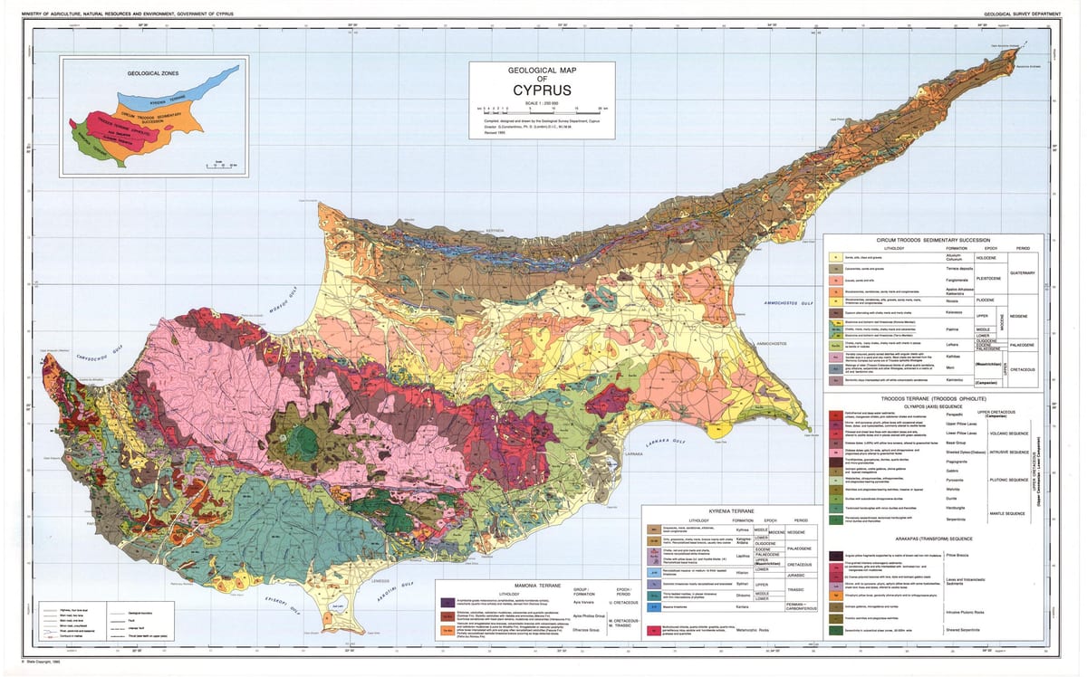 Chypre carte géographique