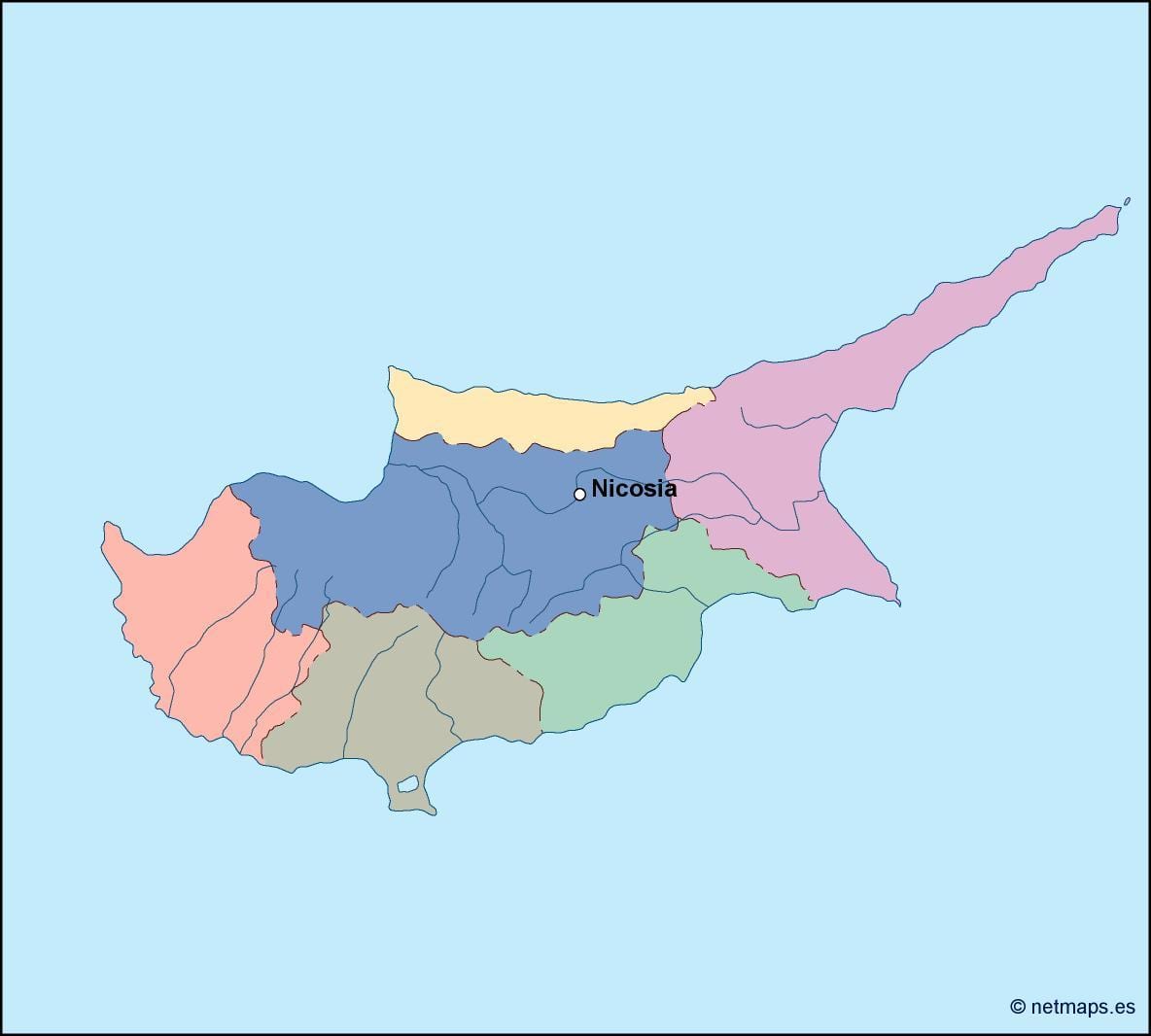Carte de Chypre vecteur