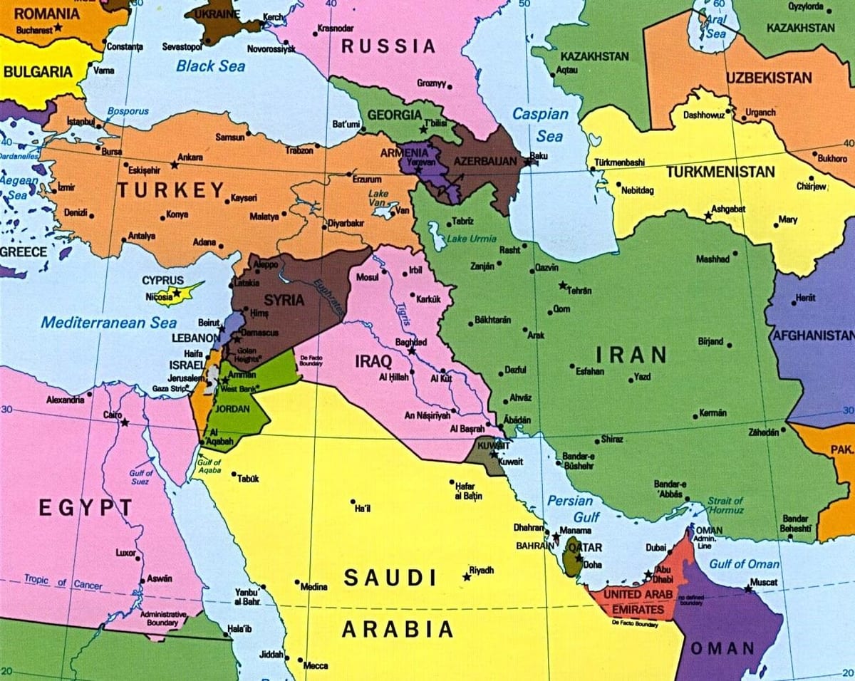 Carte de Chypre moyen-orient