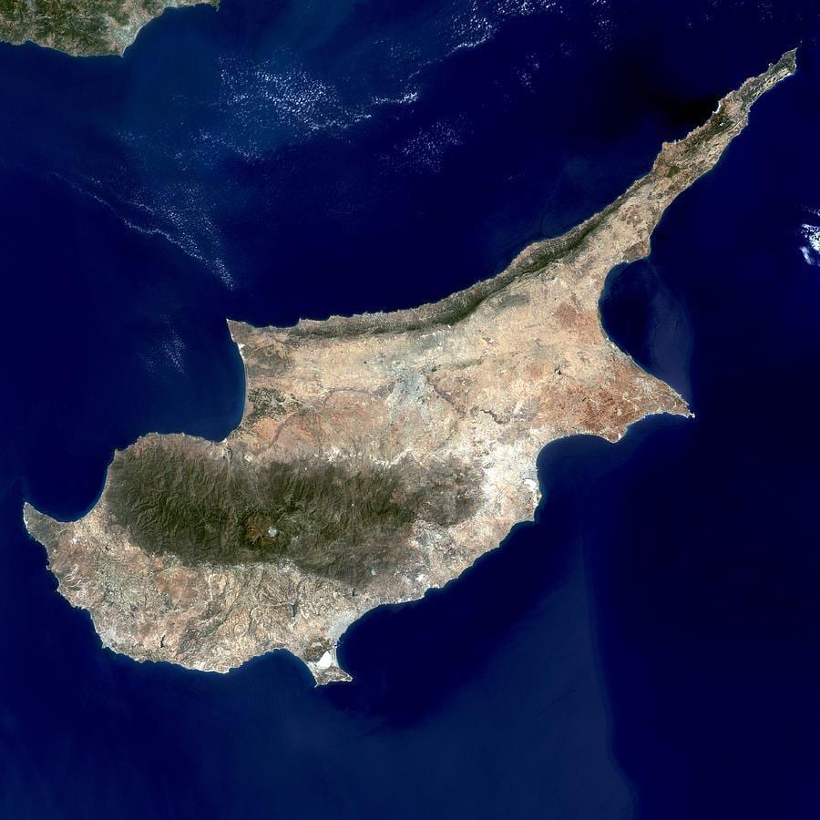 Chypre carte satellite