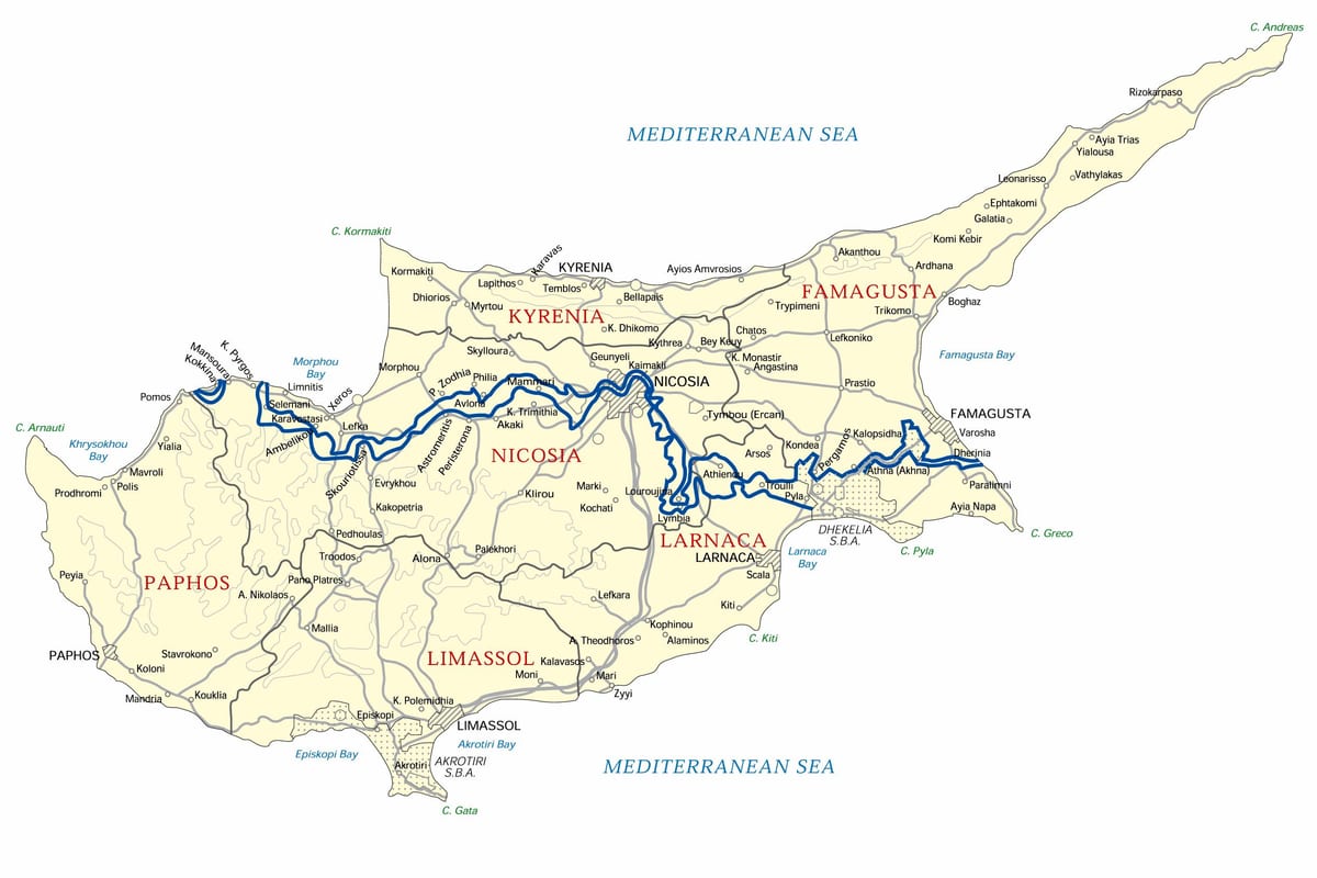 Carte de Chypre en mode hors connexion