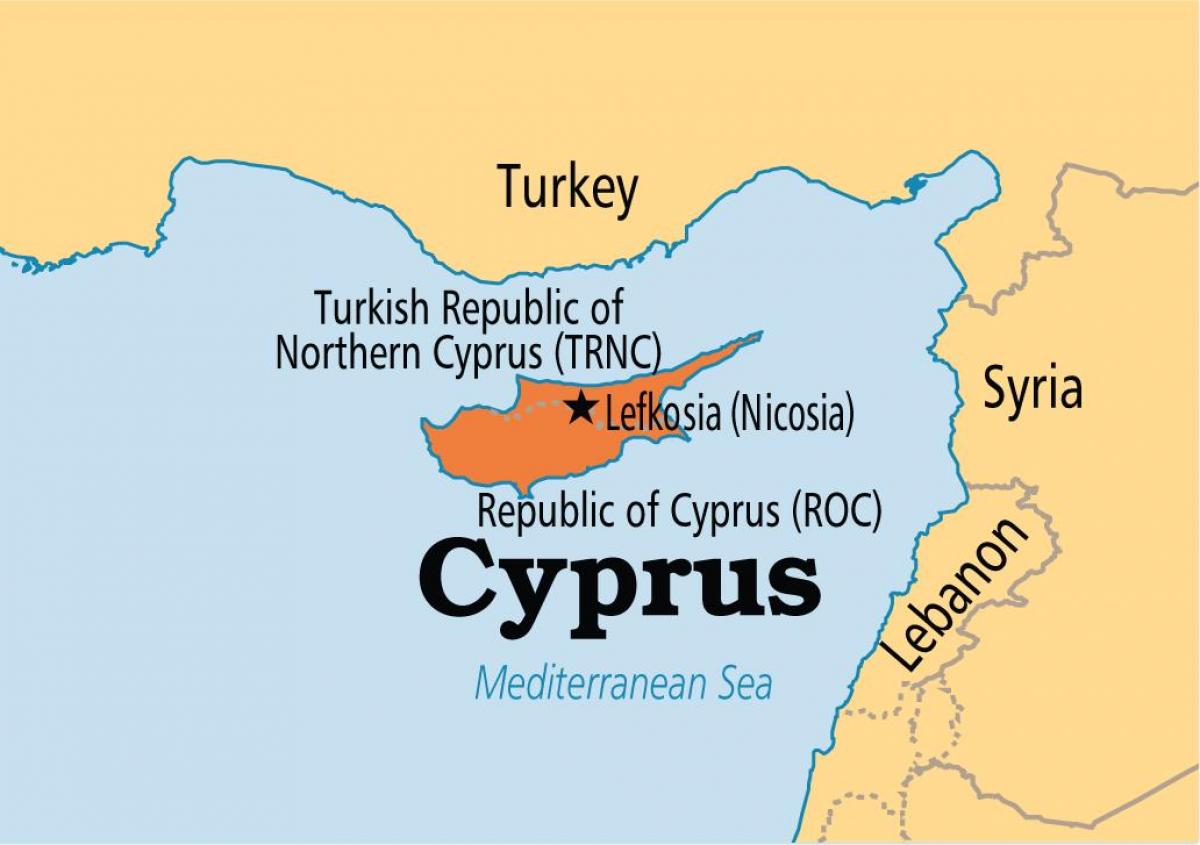 république de Chypre carte
