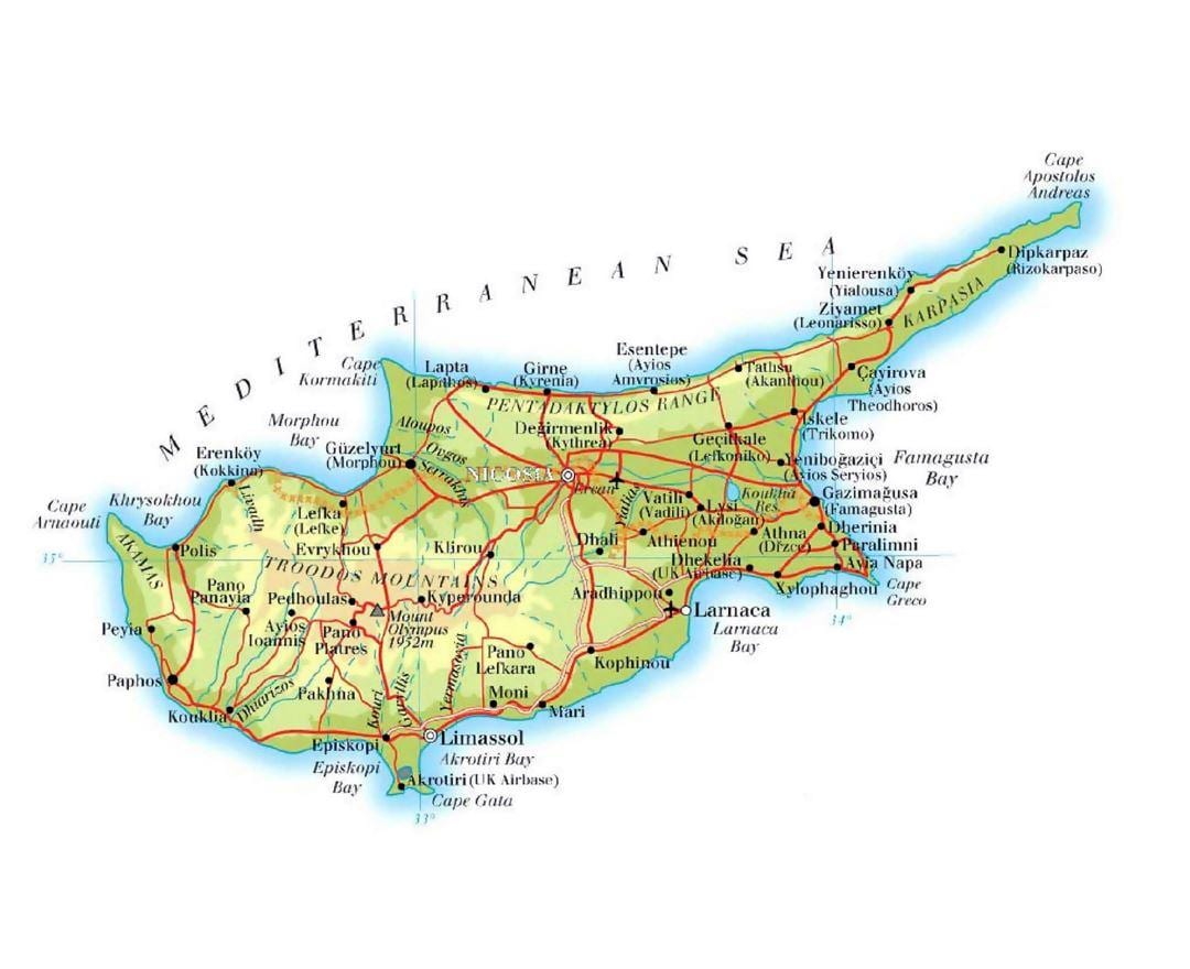 carte de lapta le nord de Chypre