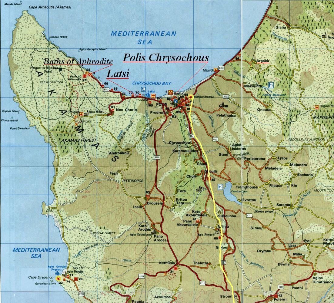 Carte de latchi Chypre