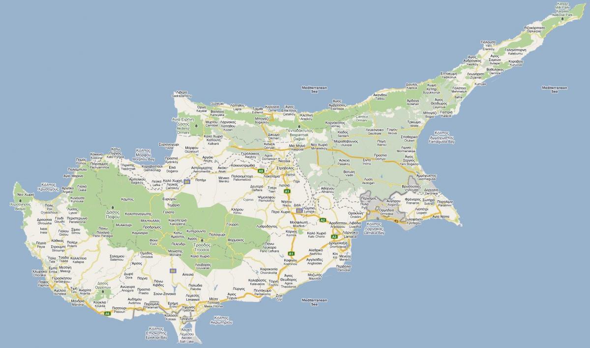 carte de rue de peyia Chypre