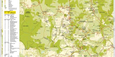 Carte des montagnes du troodos, Chypre
