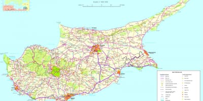 Carte de Chypre attractions touristiques