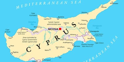 Capitale de Chypre carte