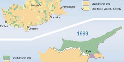 Partie turque de Chypre carte