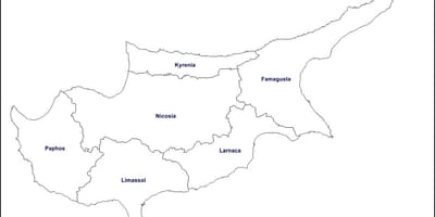 Carte de Chypre contour