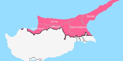 Carte de Chypre, divisée