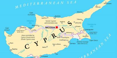 Carte montrant Chypre