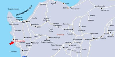 Carte de la baie de corail Chypre