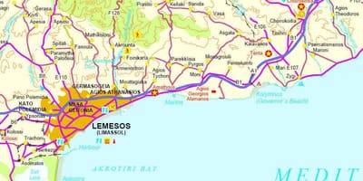 Chypre terrains de golf de la carte