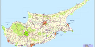 Carte des plus belles plages de Chypre